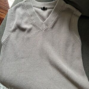 Sleeveless Taupe Sweater Vest